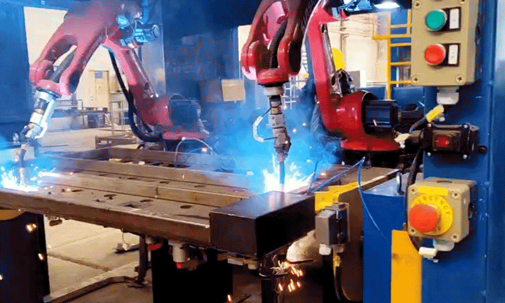 Container Bottom Pallet Flexible Welding Workstation