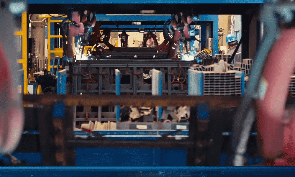 Container Bottom Pallet Flexible Welding Workstation