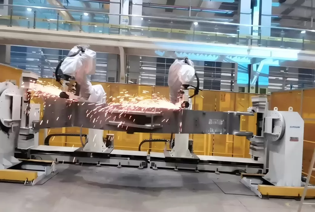 中厚板焊缝打磨工作站